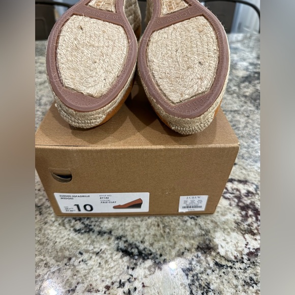 J.Crew Sueded Espadrille Wedges Size 10 NWT Pale Clay - Picture 4 of 8